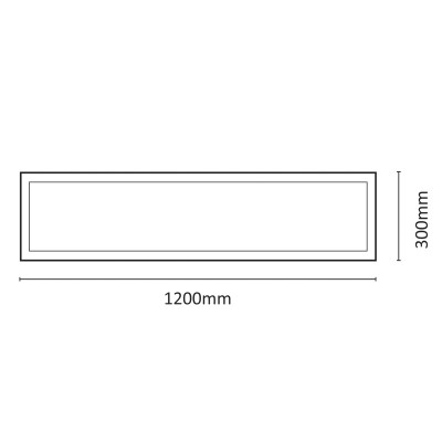 InLight Πλαίσιο Αλουμινίου για Παραλληλόγραμμο Led Panel D:120cmX30cm (BAPAN003)