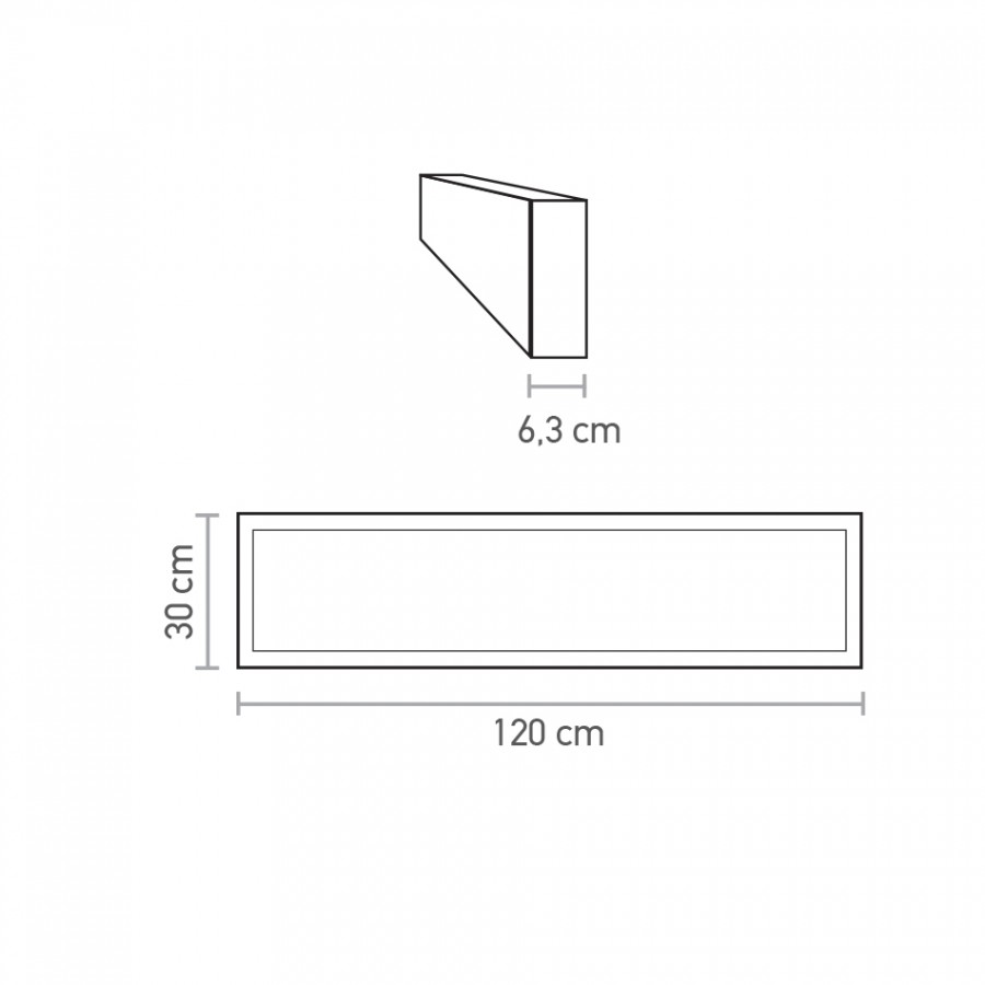 InLight Πλαίσιο Αλουμινίου για Παραλληλόγραμμο Led Panel D:120cmX30cm (BAPAN007)