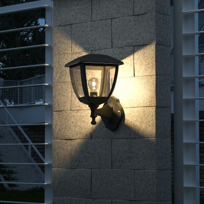 it-Lighting Avalanche 1xE27 Outdoor Wall Lamp Black D:22cmx30cm (80201214)