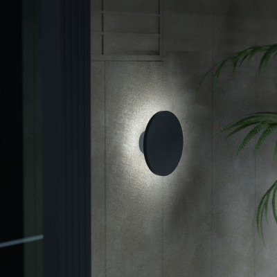 it-Lighting Geneva LED 8W 3000K Outdoor Wall Lamp Black D:15cmx5.5cm (80201141)