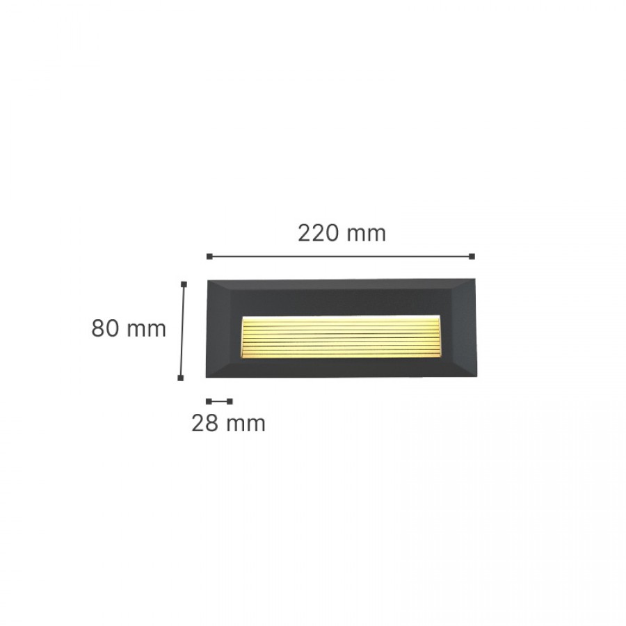 it-Lighting Mono LED 3W 3CCT Outdoor Wall Lamp Anthracite D:22cmx2.8cm (80201740)