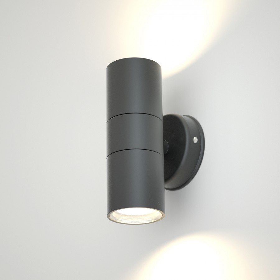 it-Lighting Ouachita 2xGU10 Outdoor Up-Down Wall Lamp Anthracite D15.2cmx11.3cm (80200644)