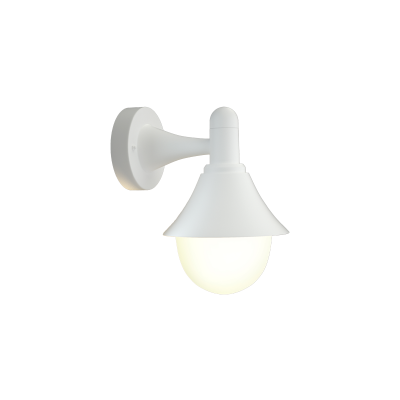 it-Lighting Rabun 1xE27 Outdoor Wall Lamp White D:24.5cmx23.5cm (80202524)