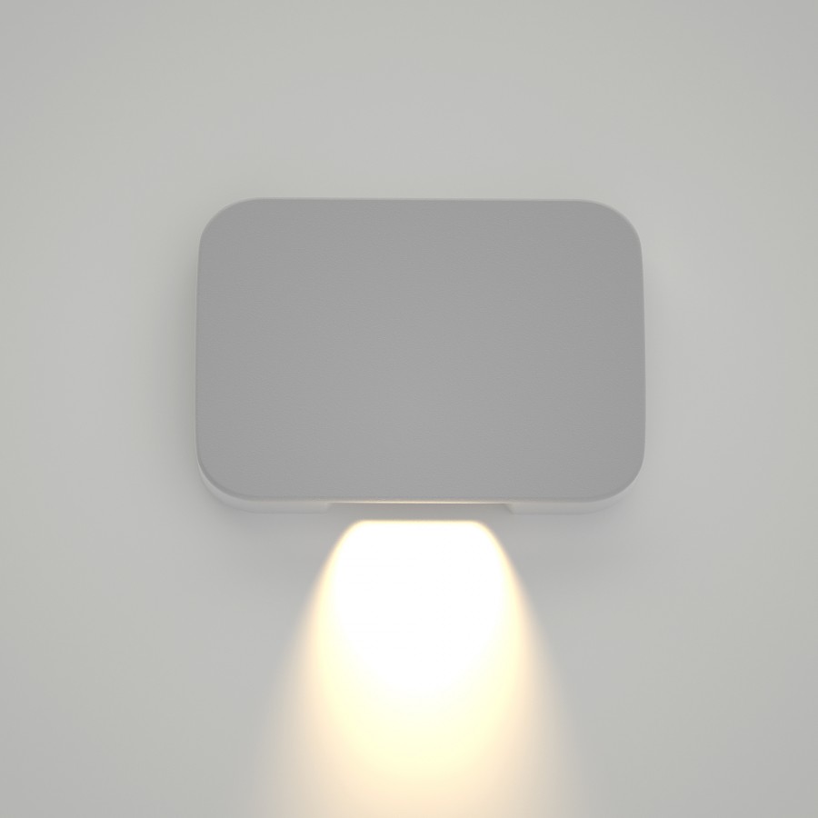 it-Lighting Silver LED 1W 3000K Outdoor Wall Lamp Grey D:5cmx7cm (80202430)