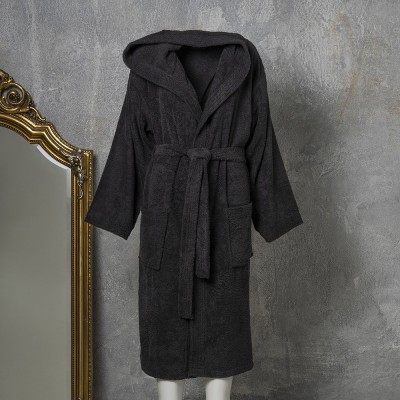 Μπουρνούζι Ενηλίκων Με Κουκούλα Medium Black Liberty Melinen Μπουρνούζι Ενηλίκων Με Κουκούλα Medium Black Liberty Melinen