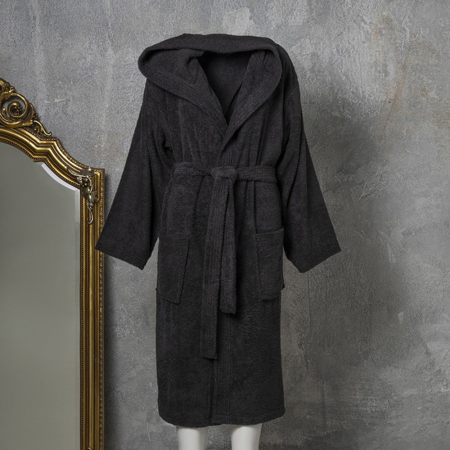 Μπουρνούζι Ενηλίκων Με Κουκούλα Medium Black Liberty Melinen Μπουρνούζι Ενηλίκων Με Κουκούλα Medium Black Liberty Melinen