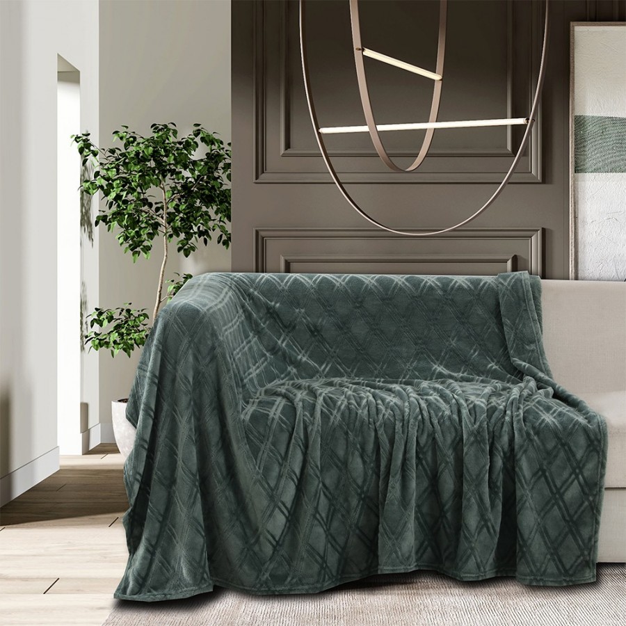 Ριχτάρι Διθέσιου Καναπέ Dark Aqua 170X250 Melinen
