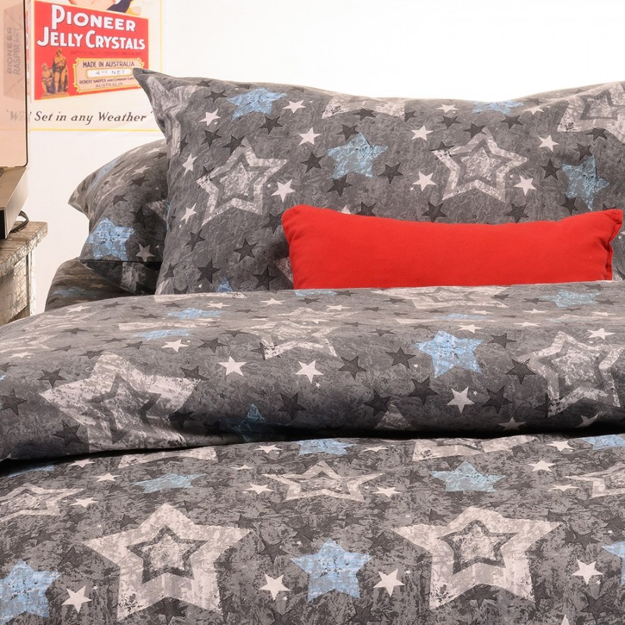 Σετ Μαξιλαροθήκες Φανελένιες Asterio Grey Winter Line Kids 53Χ72 Melinen Σετ Μαξιλαροθήκες Φανελένιες Asterio Grey Winter Line Kids 53Χ72 Melinen