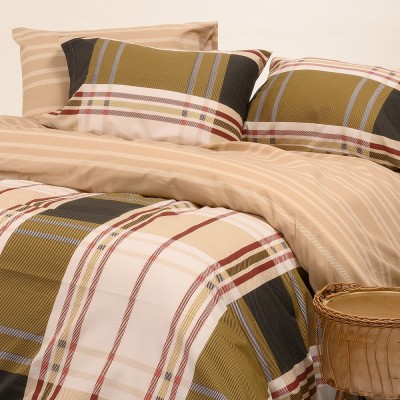 Σετ Σεντόνια King Size Με λάστιχο Henry Beige Ultra Line 180Χ200+32 Melinen
