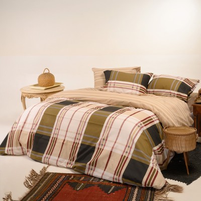 Σετ Σεντόνια King Size Με λάστιχο Henry Beige Ultra Line 180Χ200+32 Melinen