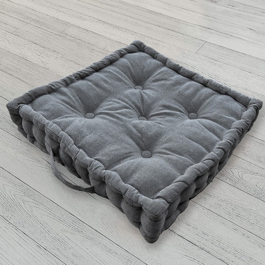 Μαξιλάρι Δαπέδου Dark Grey 45Χ45X10 Melinen