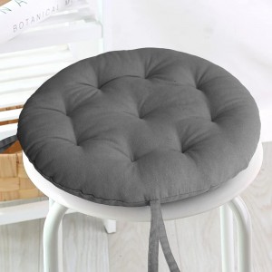 Μαξιλάρι Καρέκλας Στρογγυλό Dark Grey Φ.40 Melinen