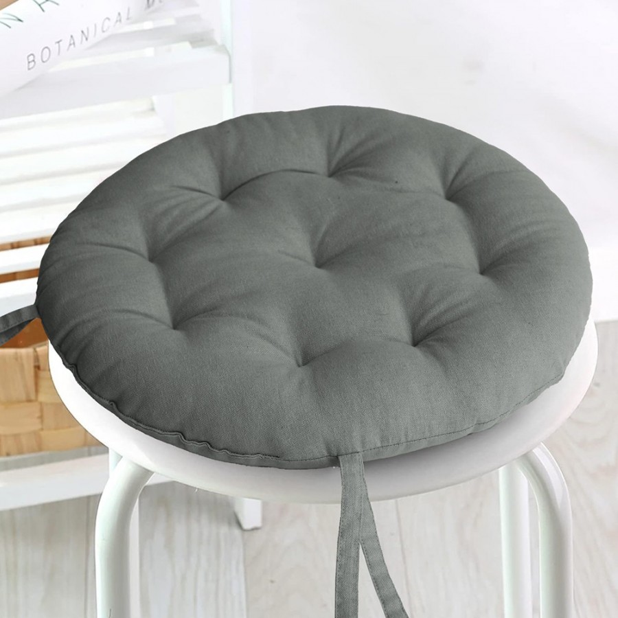 Μαξιλάρι Καρέκλας Στρογγυλό Olive/Grey Φ.40 Melinen