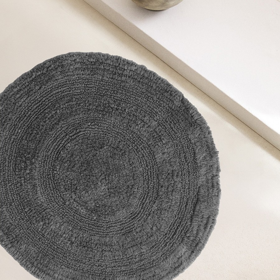Πατάκι Μπάνιου Maggie Dark Grey Φ.60 Melinen Πατάκι Μπάνιου Maggie Dark Grey Φ.60 Melinen