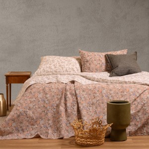 Σετ Σεντόνια King Size Amy Beige Ultra Line 260Χ270 Melinen