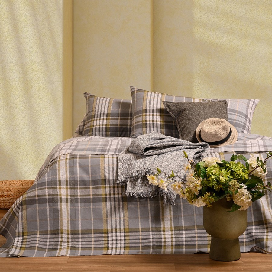 Σετ Σεντόνια Μονά Jonas Grey Ultra Line 170X270 Melinen Σετ Σεντόνια Μονά Jonas Grey Ultra Line 170X270 Melinen