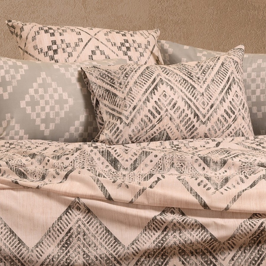 Σετ Σεντόνια Υπέρδιπλα Με λάστιχο Barrio Grey Casual Line 160Χ200+32 Melinen