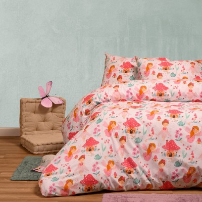 Σετ Κατωσέντονο Και Μαξιλαροθήκη Ημίδιπλο Με λάστιχο Magic Pink Kids Line Mini 120X200+32 Melinen Σετ Κατωσέντονο Και Μαξιλαροθήκη Ημίδιπλο Με λάστιχο Magic Pink Kids Line Mini 120X200+32 Melinen