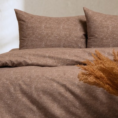 Σετ Κατωσέντονο Και Μαξιλαροθήκες King Size Με λάστιχο Hope Mocca Winter Line Mini 180X200+30 Melinen