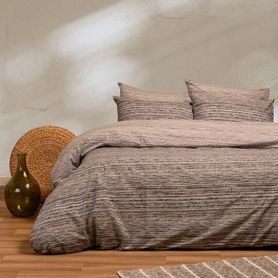 Σετ Σεντόνια Διπλά Cassio Grey Casual Line 205Χ270 Melinen Σετ Σεντόνια Διπλά Cassio Grey Casual Line 205Χ270 Melinen