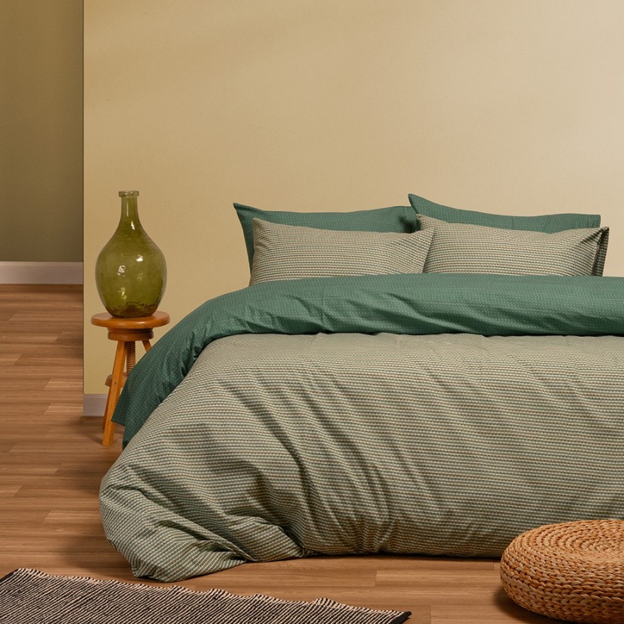 Σετ Σεντόνια Διπλά Fakir Dark Aqua Casual Line 205Χ270 Melinen
