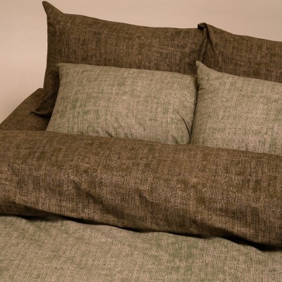 Σετ Σεντόνια Διπλά Με λάστιχο Amar Olive Casual Line 150Χ200+32 Melinen