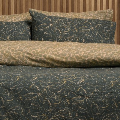 Σετ Σεντόνια Διπλά Wang Petrol Casual Line 205Χ270 Melinen