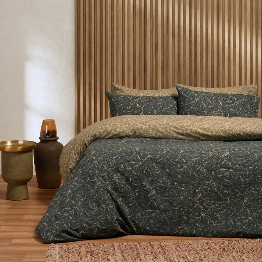 Σετ Σεντόνια Διπλά Wang Petrol Casual Line 205Χ270 Melinen