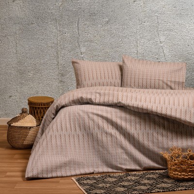 Σετ Σεντόνια Διπλά Με λάστιχο Tundra Grey Winter Line 150X200+30 Melinen