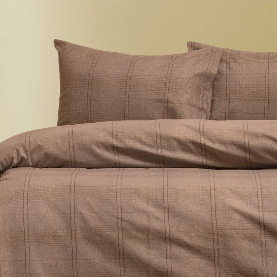 Σετ Σεντόνια Διπλά Solo Choco Winter Line 205X260 Melinen