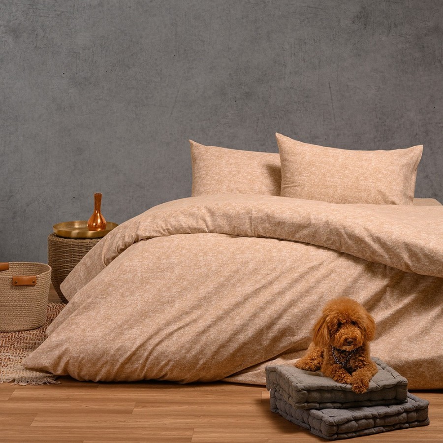 Σετ Σεντόνια King Size Με λάστιχο Hope Beige Winter Line 180Χ200+30 Melinen Σετ Σεντόνια King Size Με λάστιχο Hope Beige Winter Line 180Χ200+30 Melinen