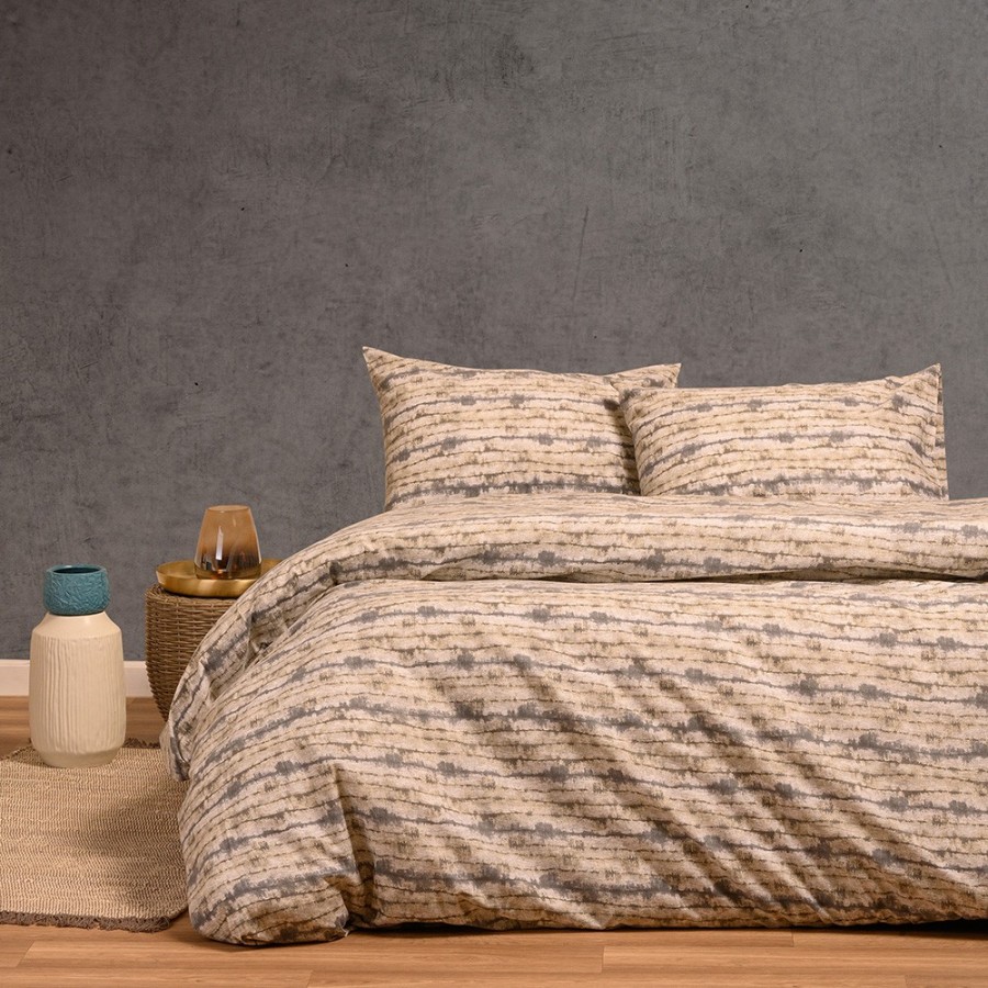 Σετ Σεντόνια Υπέρδιπλα Ezra Grey Winter Line 235X260 Melinen