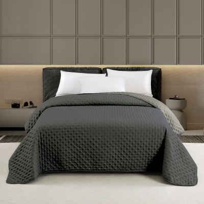 ΚΟΥΒΕΡΛΙ KING SIZE RENZO ANTHRACITE/GREY (260Χ240)