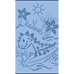 ΠΑΙΔΙΚΗ ΠΕΤΣΕΤΑ ΘΑΛΑΣΣΗΣ DINOSAUR SURFER BLUE (70Χ120)
