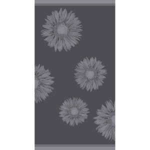 ΠΕΤΣΕΤΑ ΘΑΛΑΣΣΗΣ FLOWER DARK GREY (86Χ160)