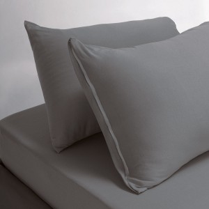 Σεντόνι Jersey Και Μαξιλαροθήκες King Size Με λάστιχο Grey 180X200+35 Melinen