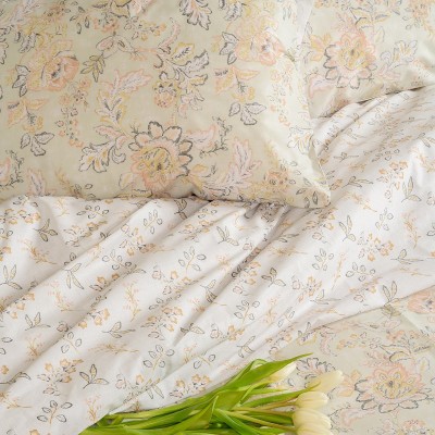 Σετ Σεντόνια King Size Aisha Aqua/Grey Ultra Line 260Χ270 Melinen