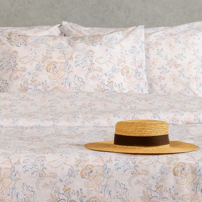 Σετ Σεντόνια King Size Με λάστιχο Aisha Blue Ultra Line 180Χ200+32 Melinen