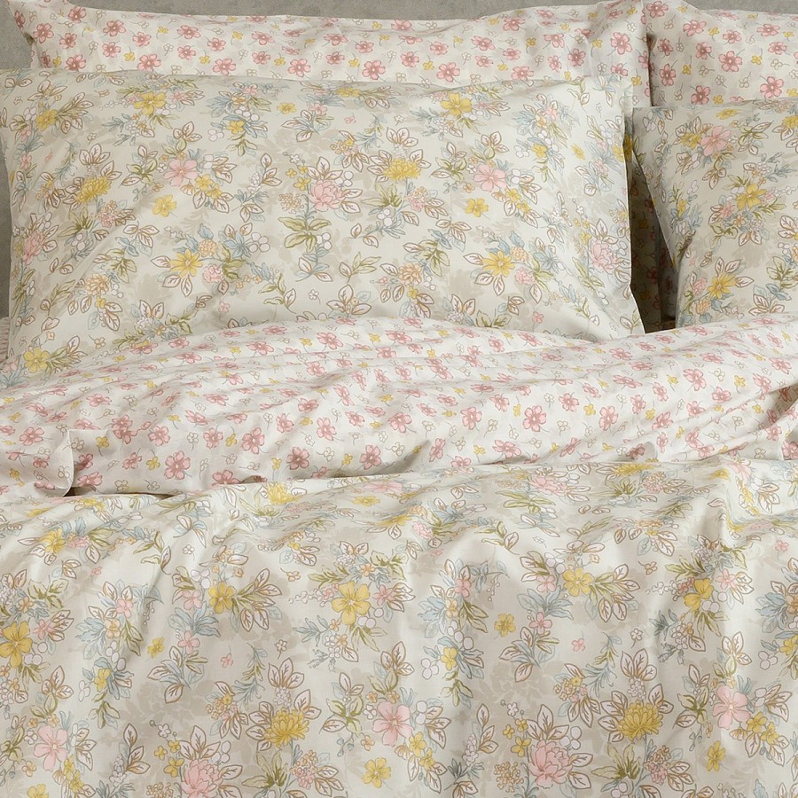 Σετ Σεντόνια King Size Με λάστιχο Chloe Aqua Casual Line 180X200+32 Melinen
