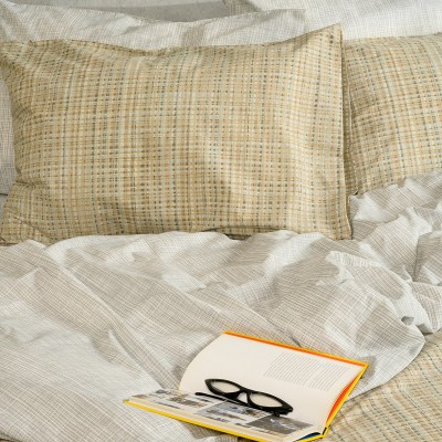 Σετ Σεντόνια King Size Με λάστιχο Mateo Grey Casual Line 180X200+32 Melinen