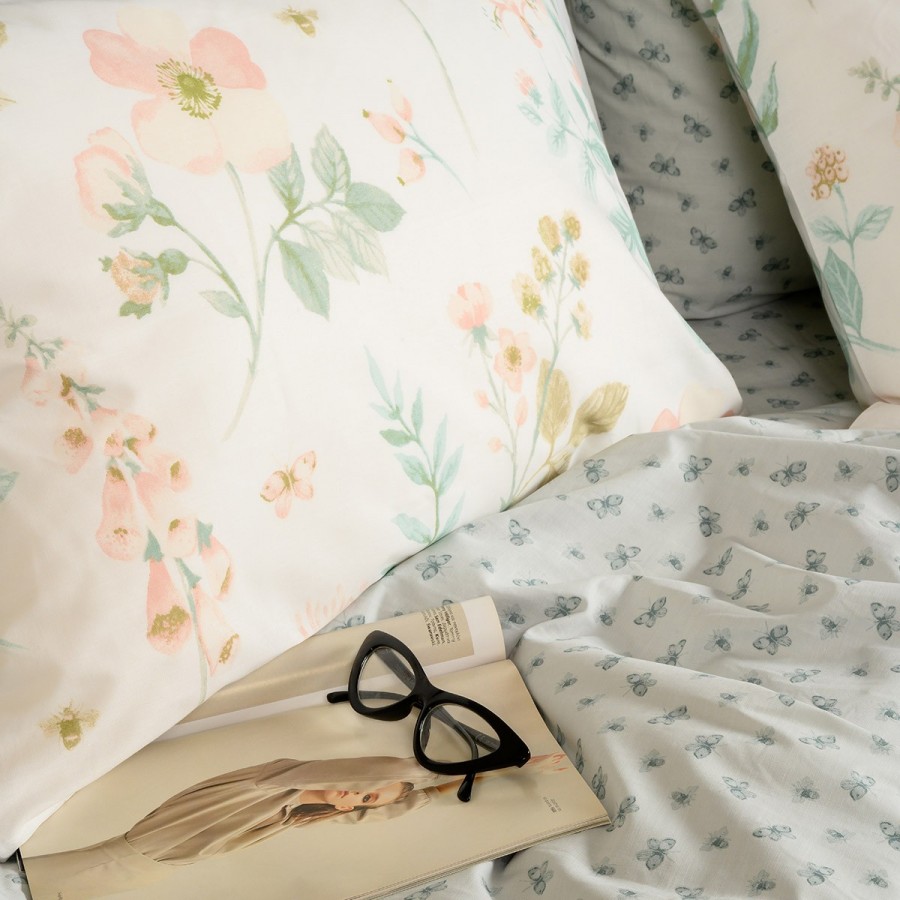 Σετ Σεντόνια Μονά Με λάστιχο Dolores Pastel Casual Line 100Χ200+32 Melinen