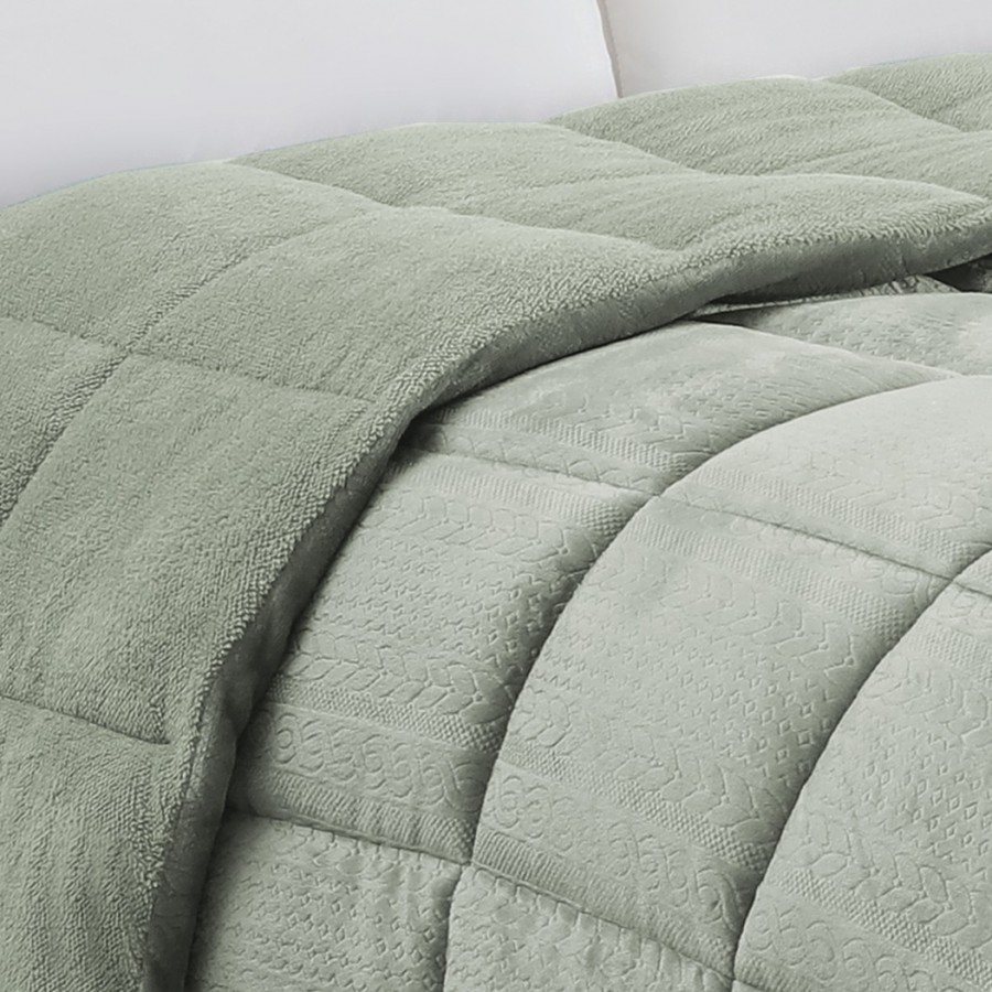 Κουβερτοπάπλωμα Μονό Shelby Soft Olive 160X220 Melinen