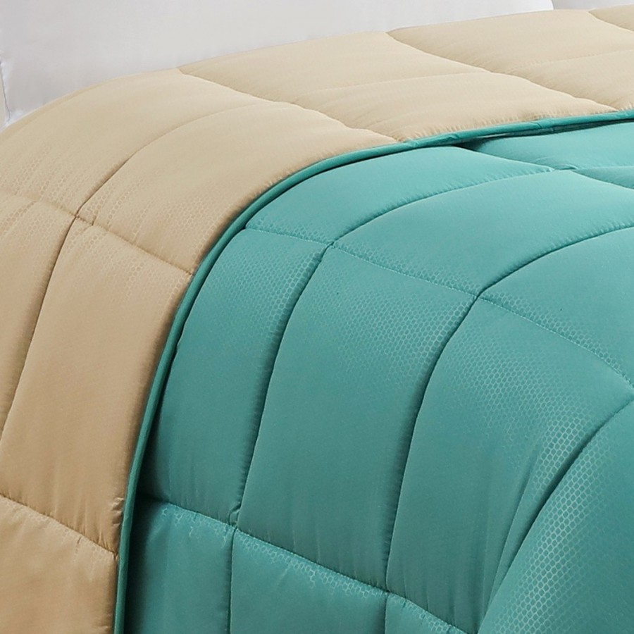 Πάπλωμα Μονό Brooklyn Petrol/Beige 160X220 Melinen