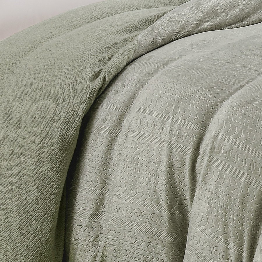 Παπλωματοθήκη Υπέρδιπλη Shelby Soft Olive 225X245 Melinen