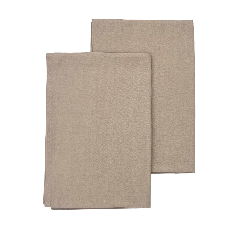 Πετσέτες Κουζίνας Σετ 2 Τεμαχίων 45X65 Zoe Beige Melinen