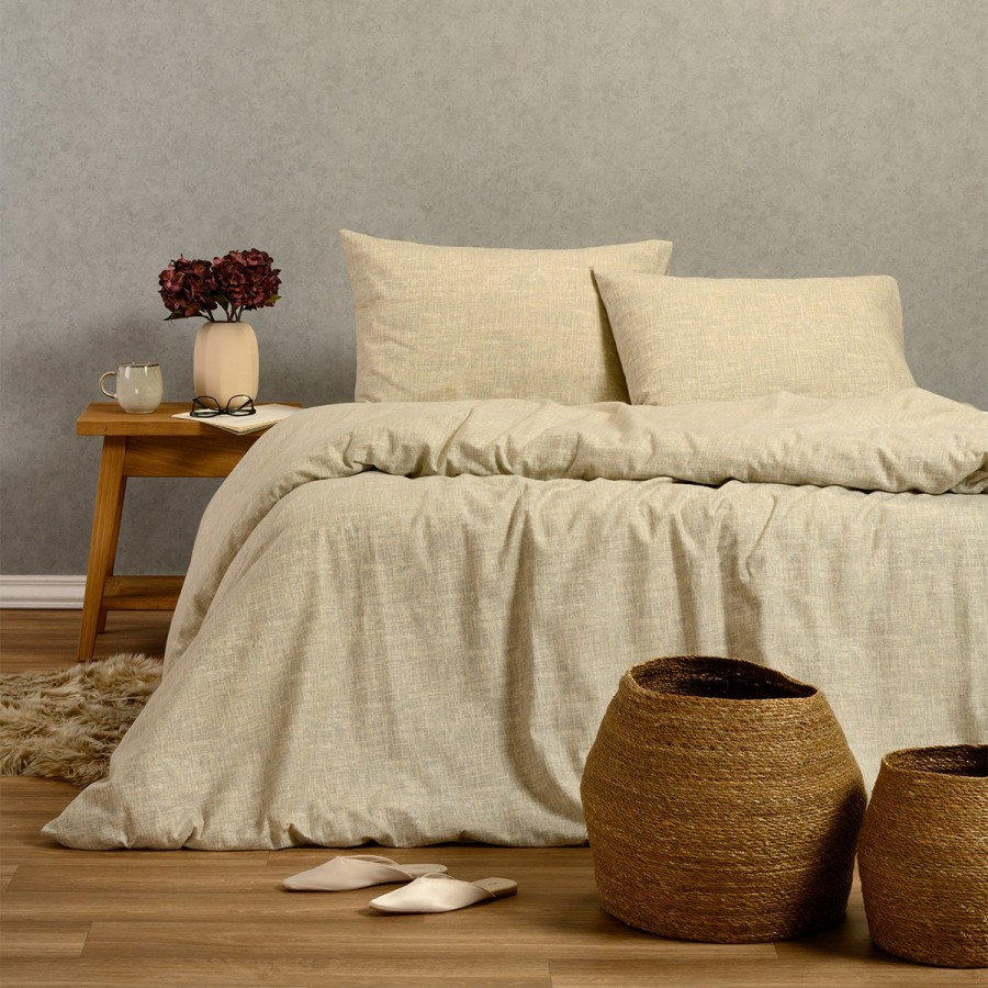 Σετ Κατωσέντονο Με Μαξιλαροθήκη Farrel Grey 120X200+30 Melinen