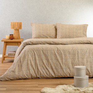 Σετ Κατωσέντονο Με Μαξιλαροθήκη Keshia Beige 120X200+30 Melinen