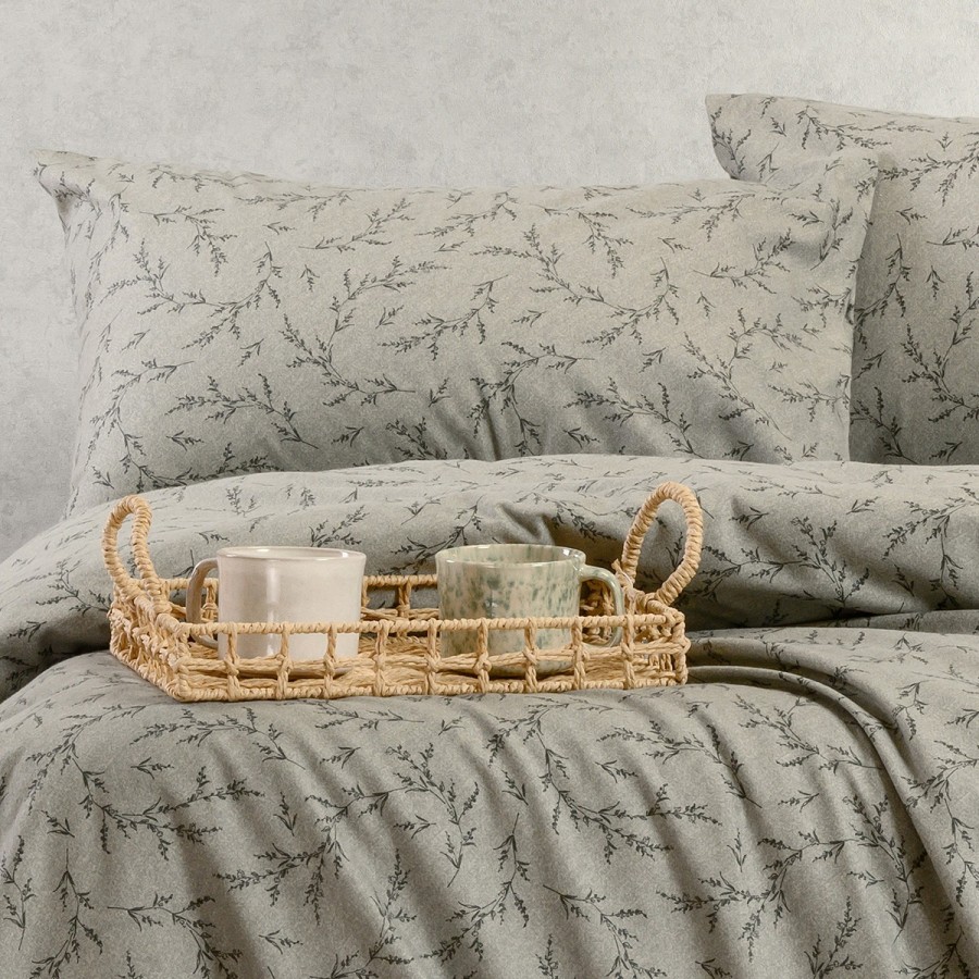 Σετ Κατωσέντονο Με Μαξιλαροθήκες Poppy Grey 160X200+30 Melinen