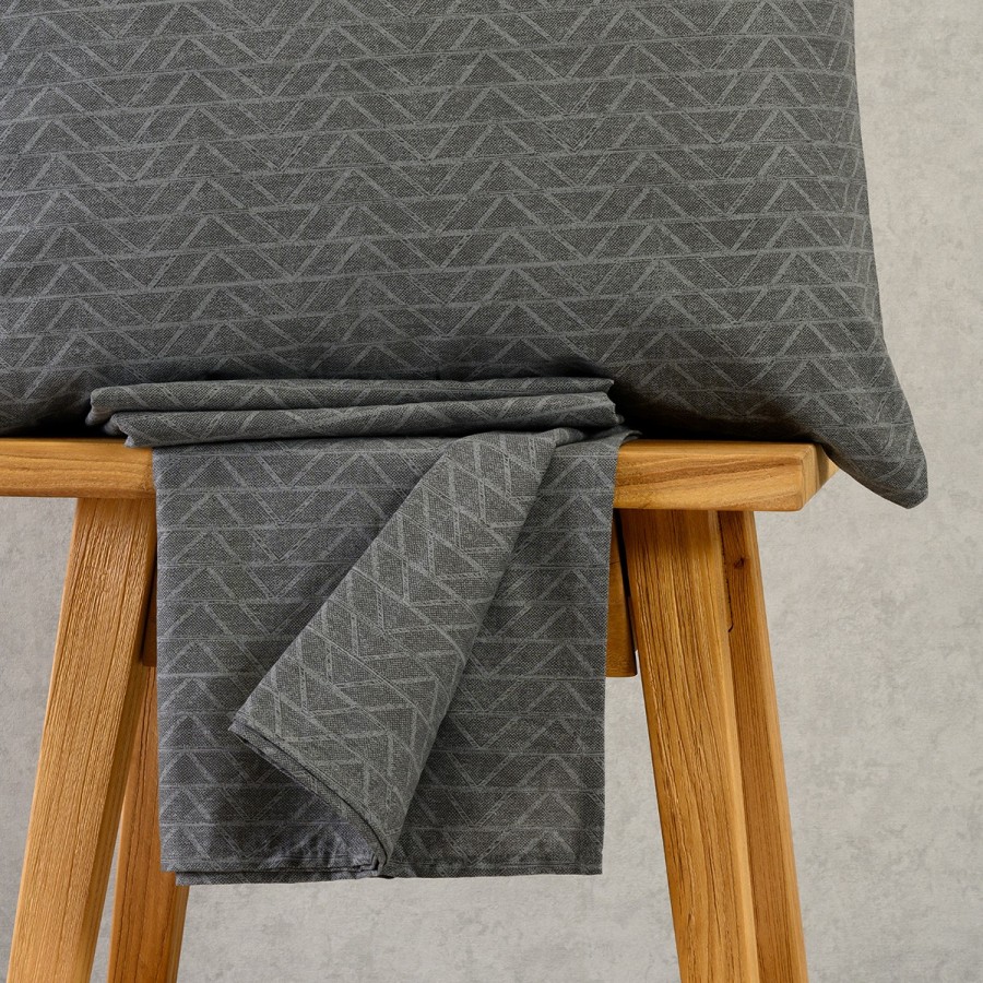 Σετ Κατωσέντονο Με Μαξιλαροθήκες Paris Anthracite 180X200+32 Melinen