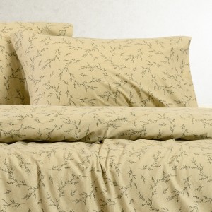 Σετ Μαξιλαροθήκες Φανελένιες Poppy Pastel Olive 53X72 Melinen